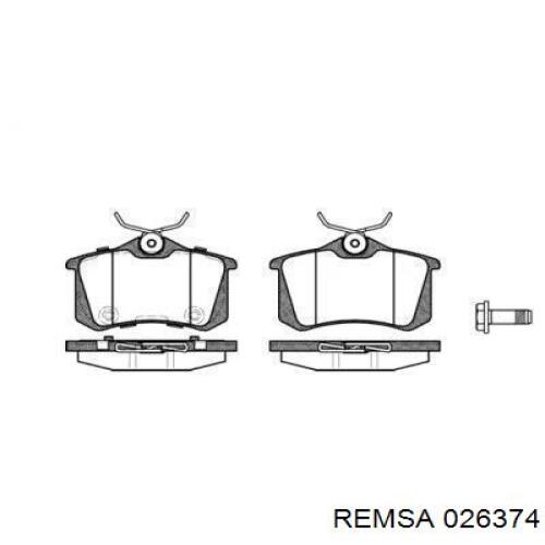 026374 Remsa Pastillas freno traseras