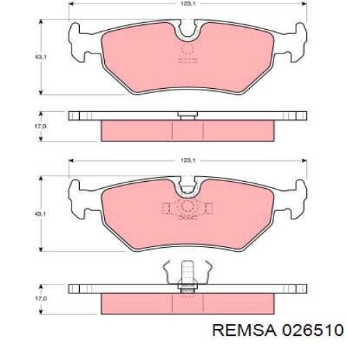 0265.10 Remsa pastillas de freno traseras