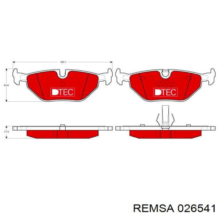 026541 Remsa pastillas de freno traseras