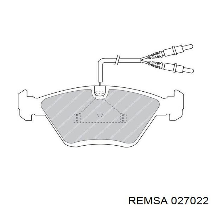 027022 Remsa pastillas de freno delanteras