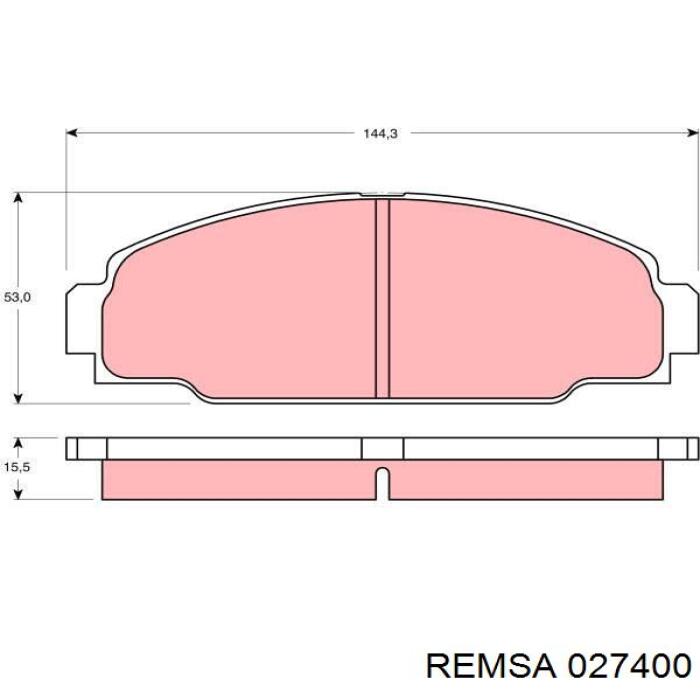 0274.00 Remsa pastillas de freno delanteras