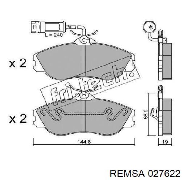 027622 Remsa pastillas de freno delanteras