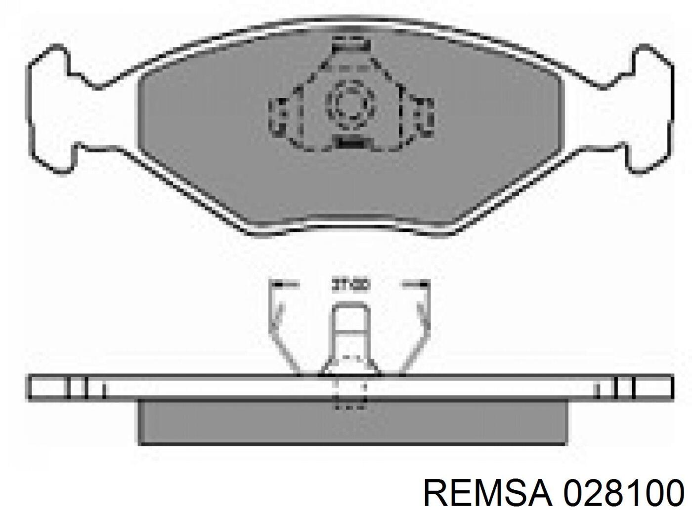 028100 Remsa pastillas de freno delanteras