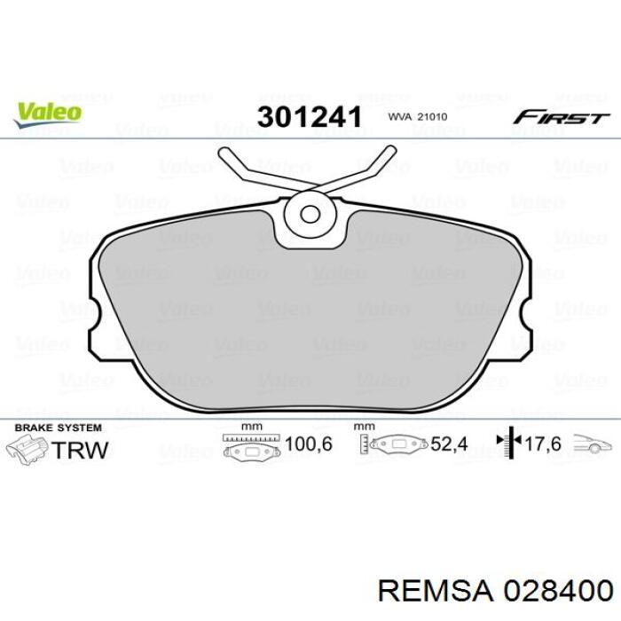 Pastillas freno delanteras Remsa 028400 precio, desde 20,79 EUR