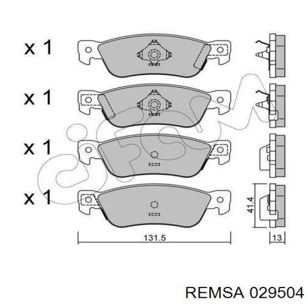 0295.04 Remsa pastillas de freno traseras