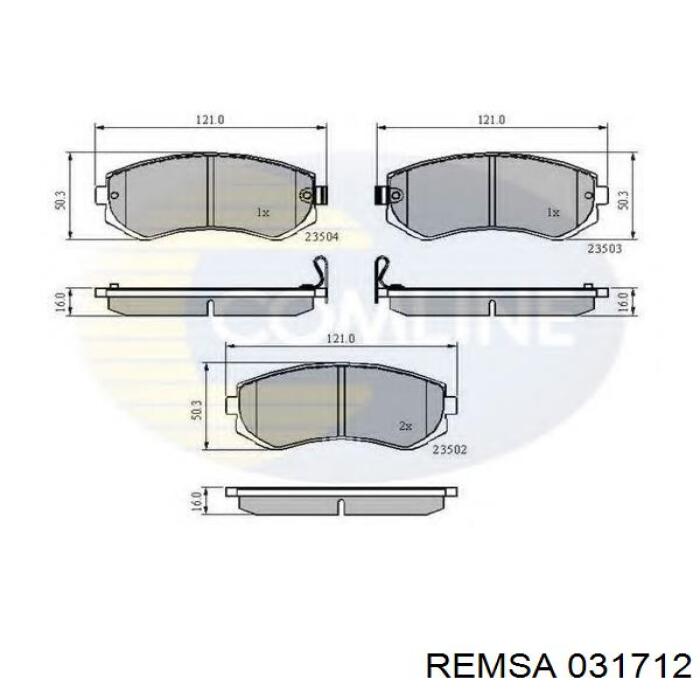 Pastillas freno delanteras Remsa 031712 precio, desde 30,39 EUR