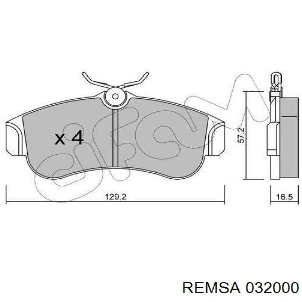 032000 Remsa pastillas de freno delanteras
