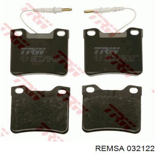 Pastillas de freno traseras 032122 Remsa