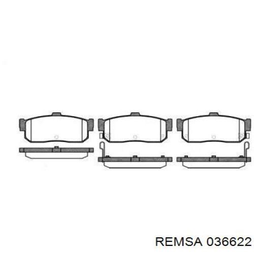 Comprar 036622 Remsa Pastillas de freno traseras