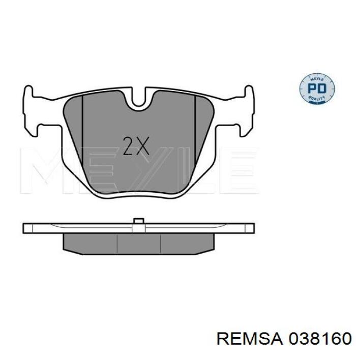 Pastillas traseras Remsa 038160