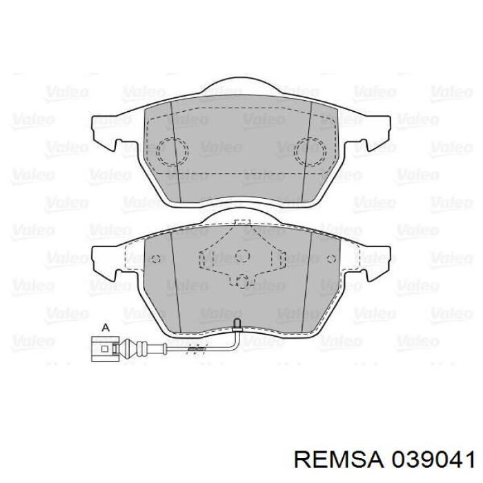 Pastillas de freno delanteras Remsa 039041