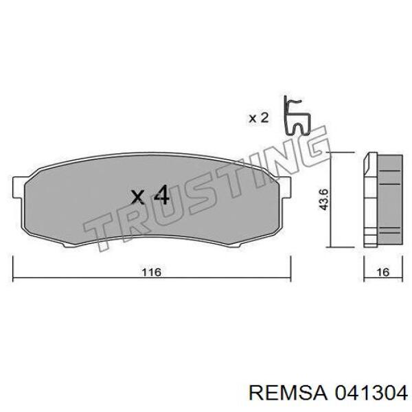 Pastillas traseras de freno Remsa 041304 precio, desde 19,95 EUR