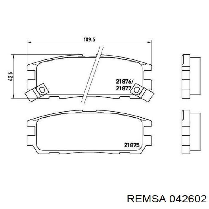 Comprar 042602 Remsa Pastillas de freno traseras
