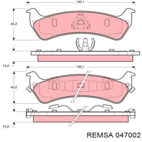 0470.02 Remsa pastillas de freno traseras