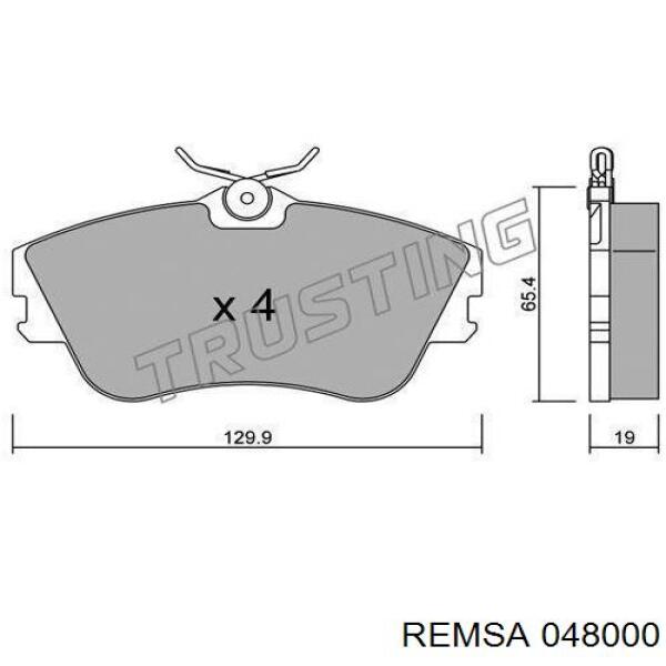 Comprar 048000 Remsa Pastillas delanteras de freno