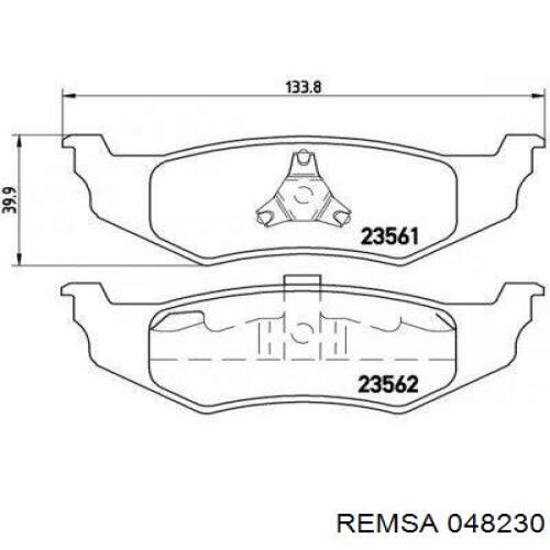 0482.30 Remsa pastillas de freno traseras