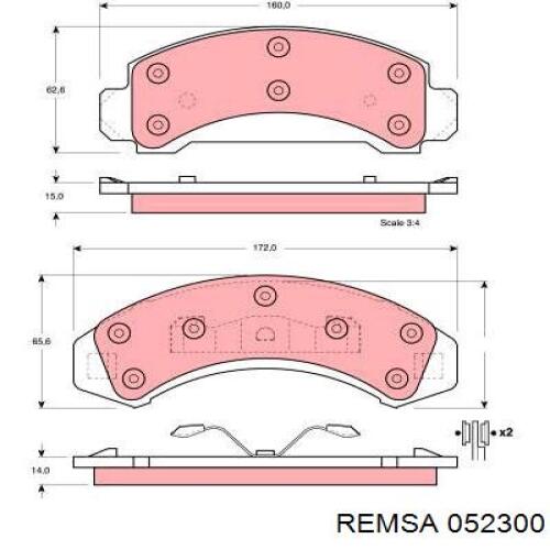 0523.00 Remsa pastillas de freno delanteras