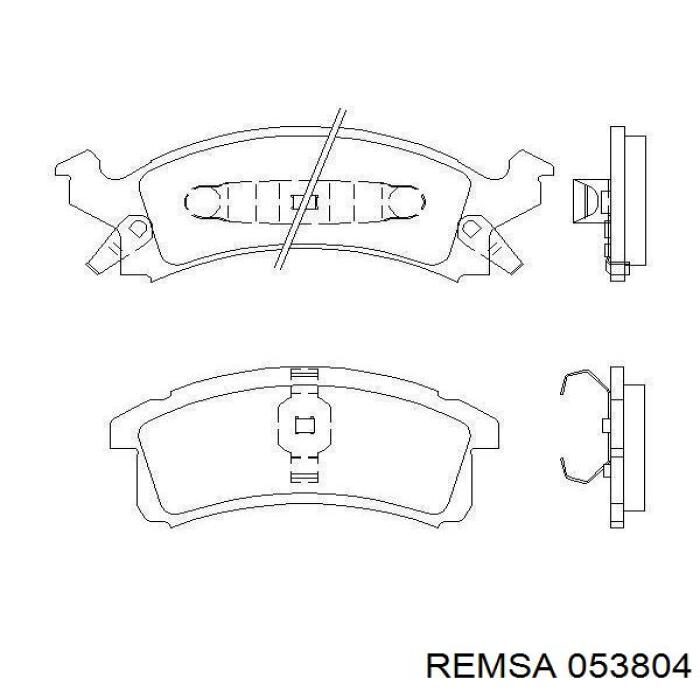 053804 Remsa pastillas de freno delanteras