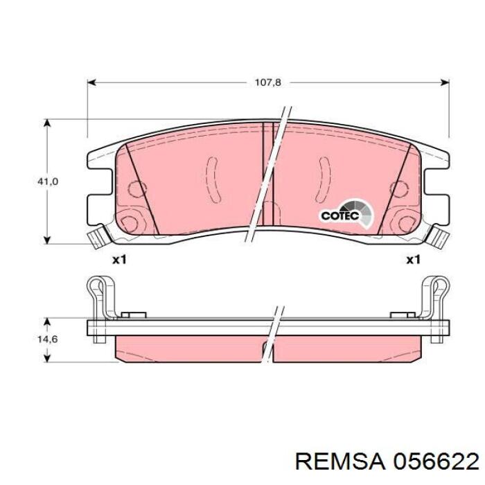 0566.22 Remsa pastillas de freno traseras