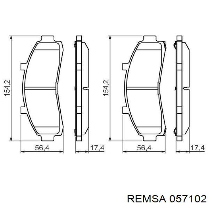 057102 Remsa pastillas de freno delanteras