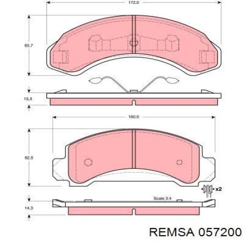 0572.00 Remsa pastillas de freno delanteras