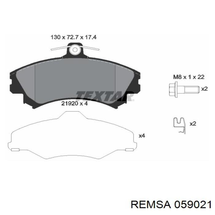 059021 Remsa pastillas de freno delanteras