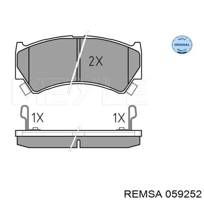 059252 Remsa pastillas de freno delanteras