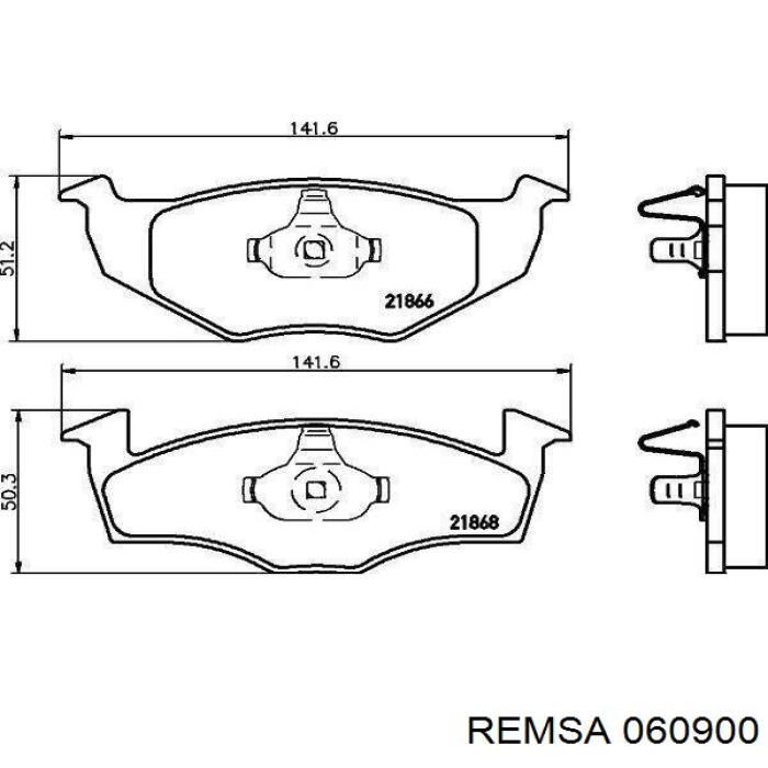 060900 Remsa pastillas de freno delanteras