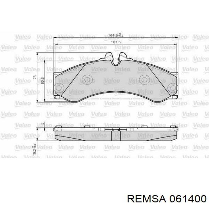 Pastillas de freno delanteras Remsa 061400
