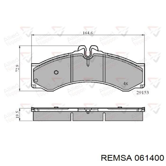 061400 Remsa Pastillas delanteras