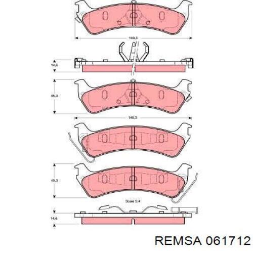 061712 Remsa pastillas de freno traseras