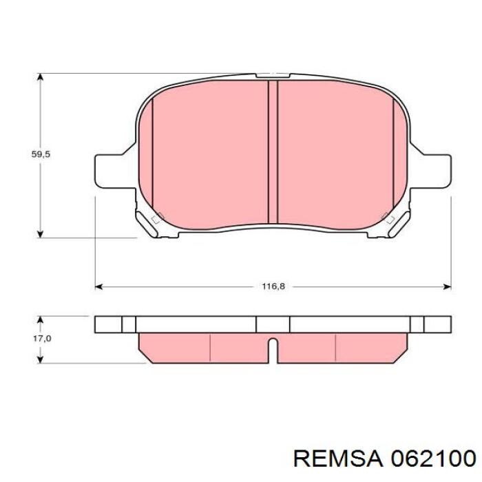 0621.00 Remsa pastillas de freno delanteras