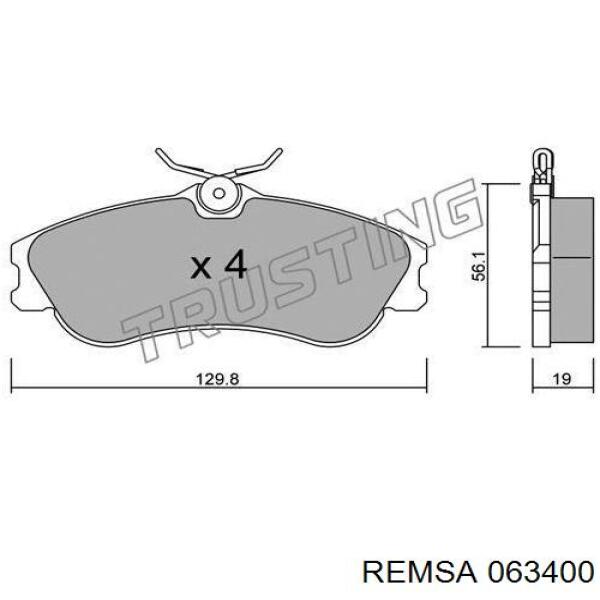063400 Remsa pastillas de freno delanteras