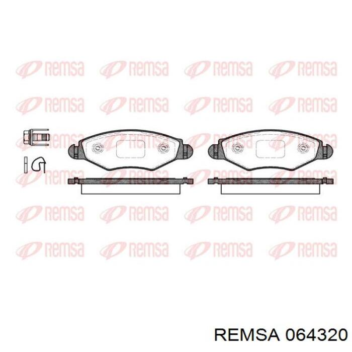 0643.20 Remsa pastillas de freno delanteras