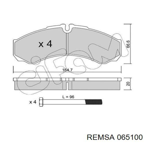 0651.00 Remsa pastillas de freno traseras