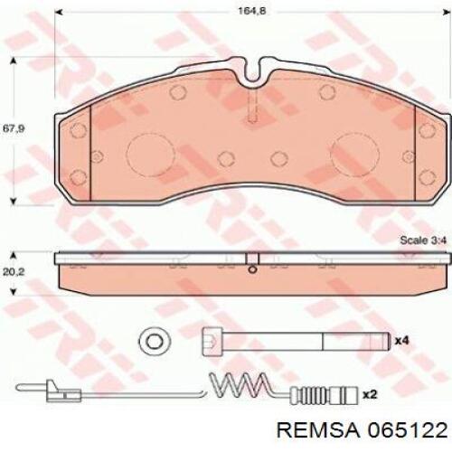 0651.22 Remsa pastillas de freno delanteras