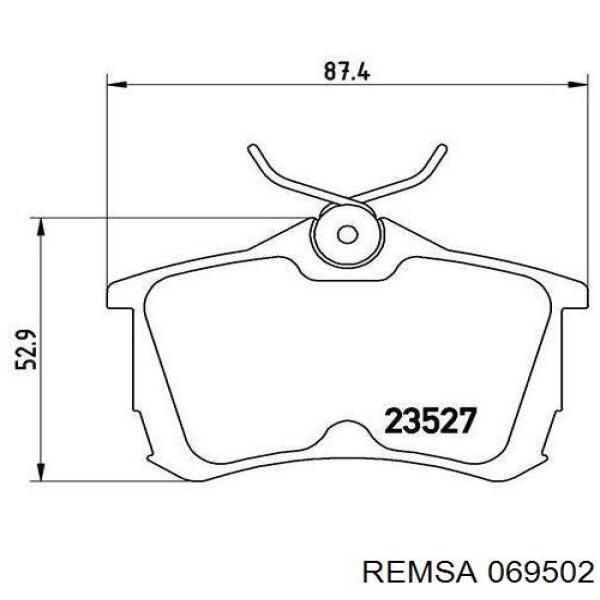 Pastillas traseras Remsa 069502