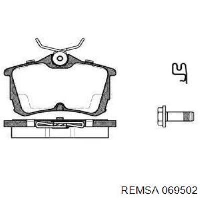 069502 Remsa Pastillas freno traseras
