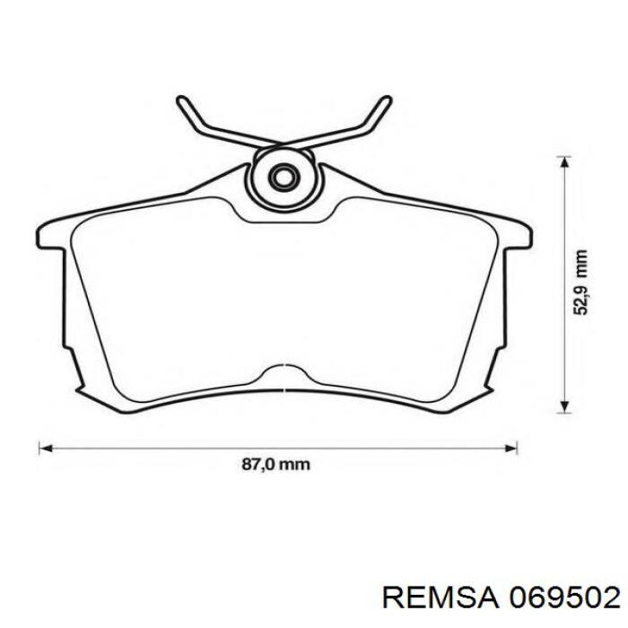 Pastillas traseras de freno Remsa 069502 precio, desde 24,05 EUR