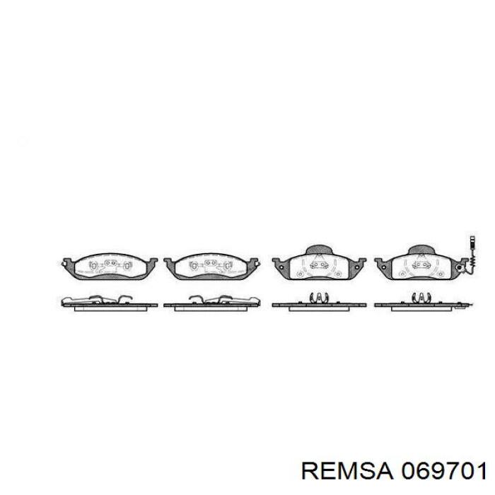 Comprar 069701 Remsa Pastillas delanteras de freno