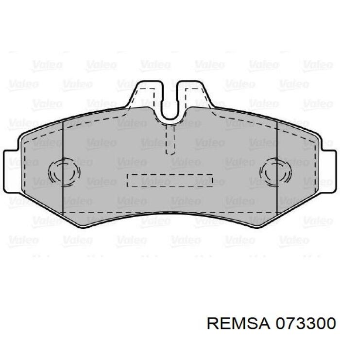 Pastillas de freno traseras 073300 Remsa