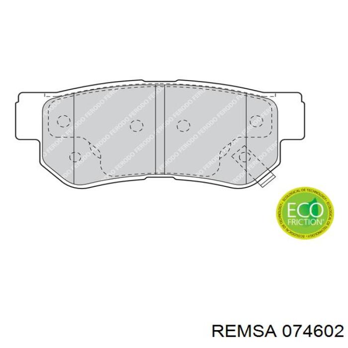 074602 Remsa Pastillas freno traseras