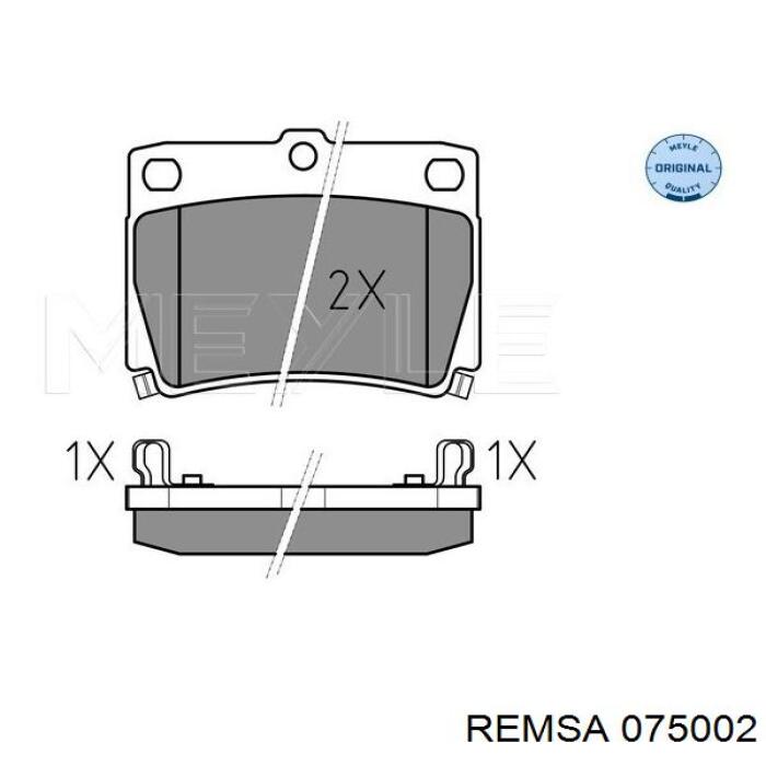 Comprar 075002 Remsa Pastillas de freno traseras