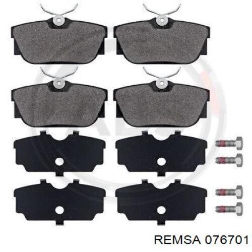 Pastillas de freno traseras 076701 Remsa