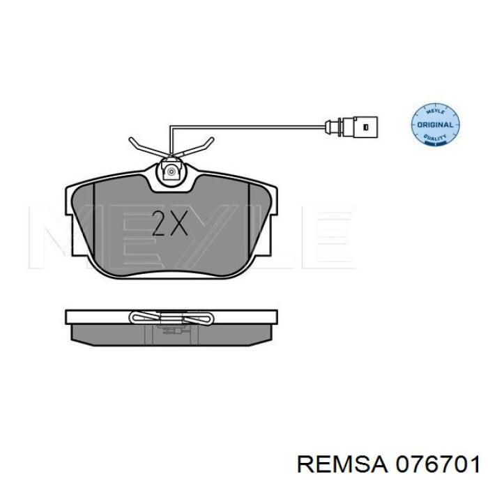Comprar 076701 Remsa Pastillas de freno traseras
