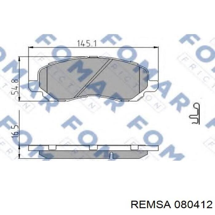 Pastillas freno delanteras Remsa 080412 precio, desde 29,01 EUR