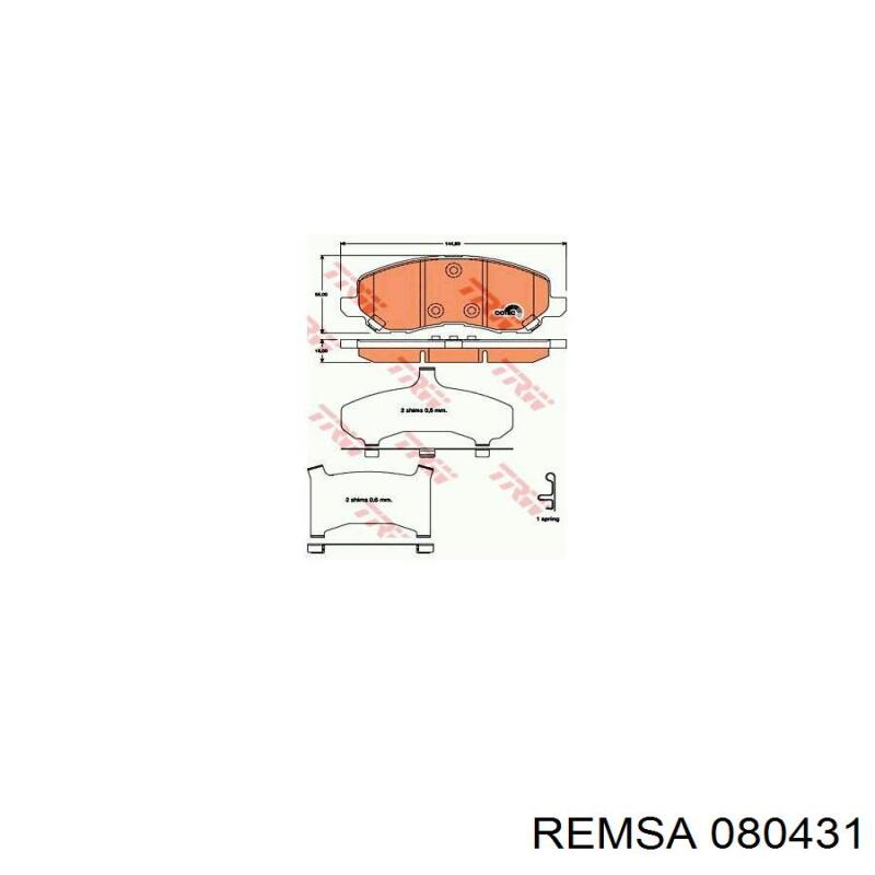 Pastillas freno delanteras Remsa 080431 precio, desde 29,01 EUR