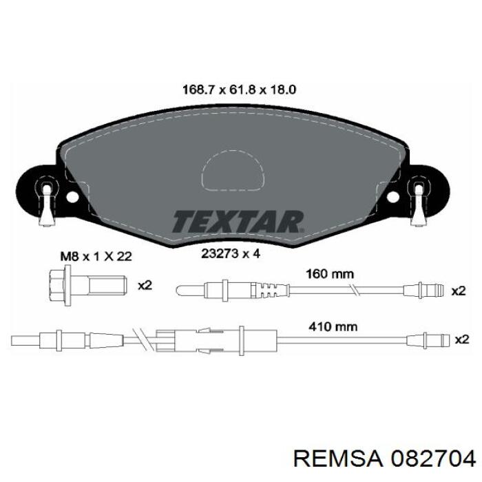 082704 Remsa pastillas de freno delanteras