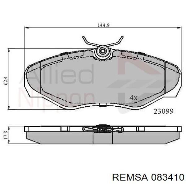 Pastillas de freno delanteras Renault Trafic 2 FL