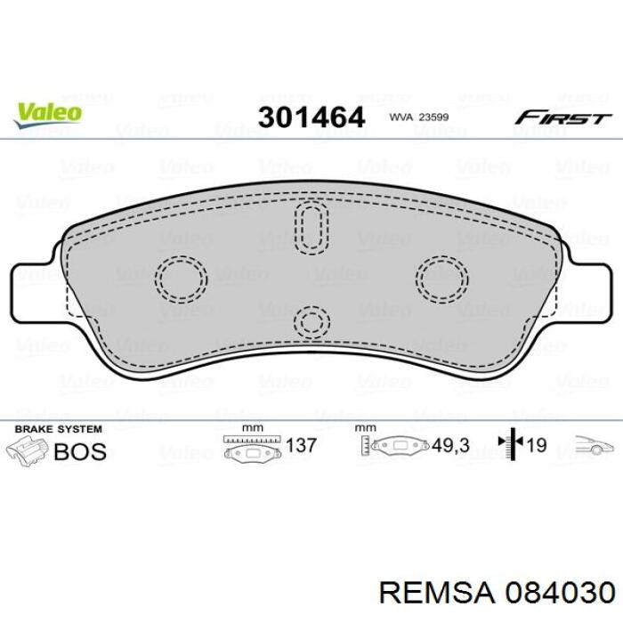 Comprar 084030 Remsa Pastillas delanteras de freno